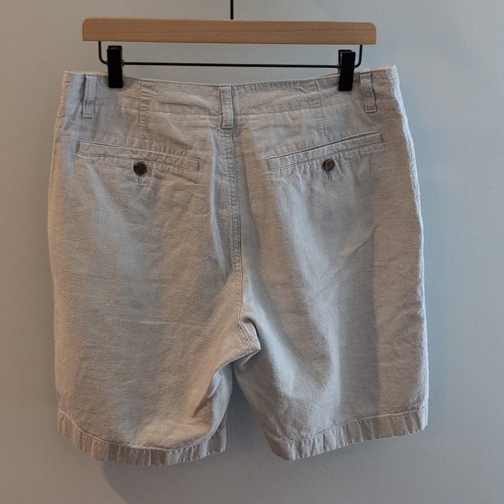 J. Crew Men's 33 x 8 Linen-Cotten Blend Flat Front Gramercy Shorts Style #H5021